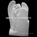 China cheap white marble angel tombstone for sale